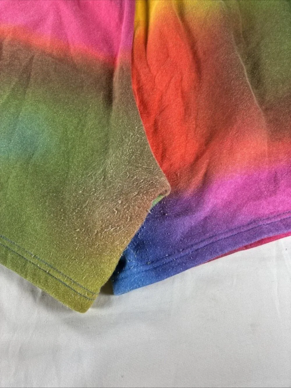 The North Face Pride Fleece Shorts Mens Large Rainbow Tie Dye Puff Print Sweat
